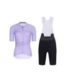 RIVANELLE Cycling short sleeve jersey and shorts - GLAMOR - black/purple